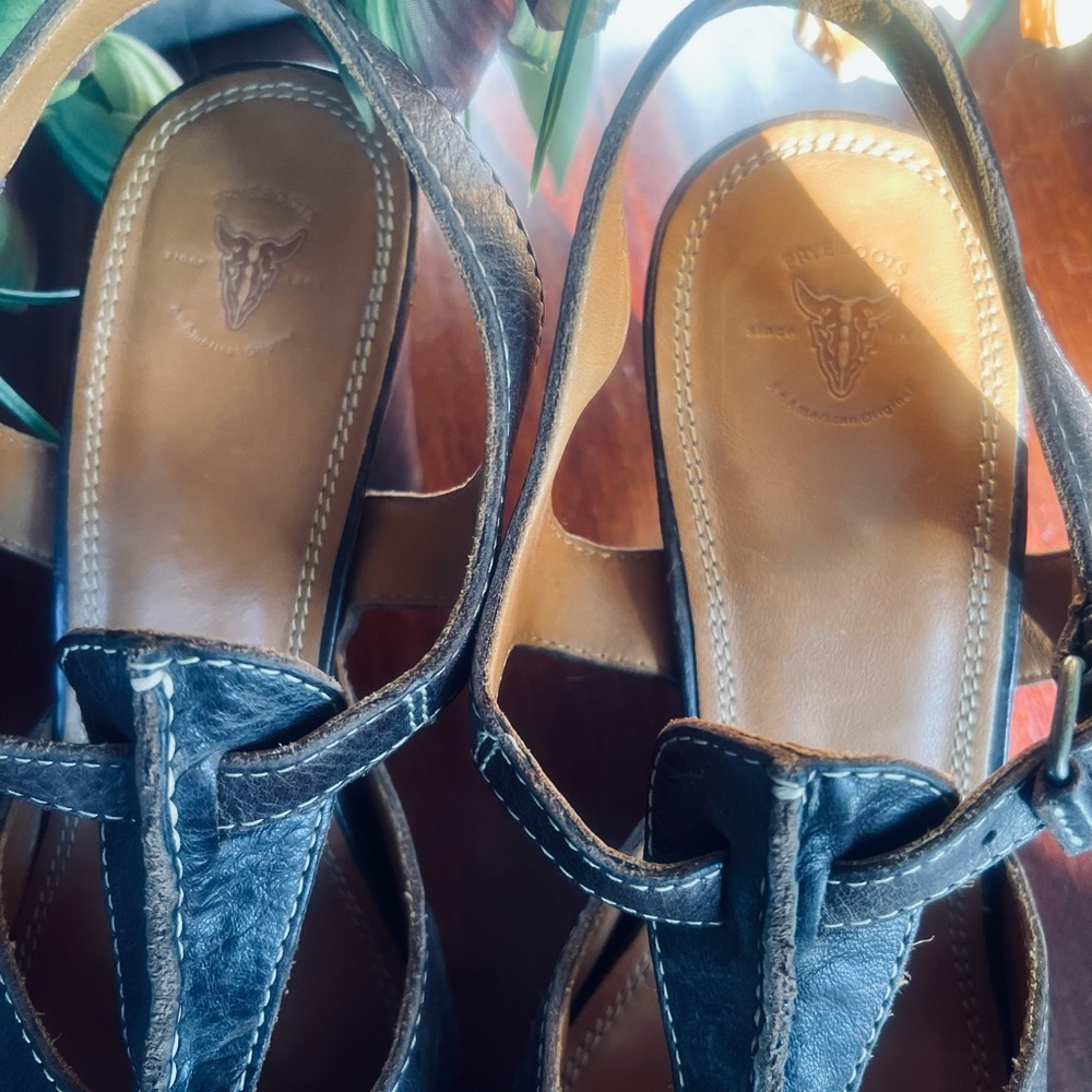 Black T-Strap Women's Heels - Classic Slingback - Picture 2 of 8